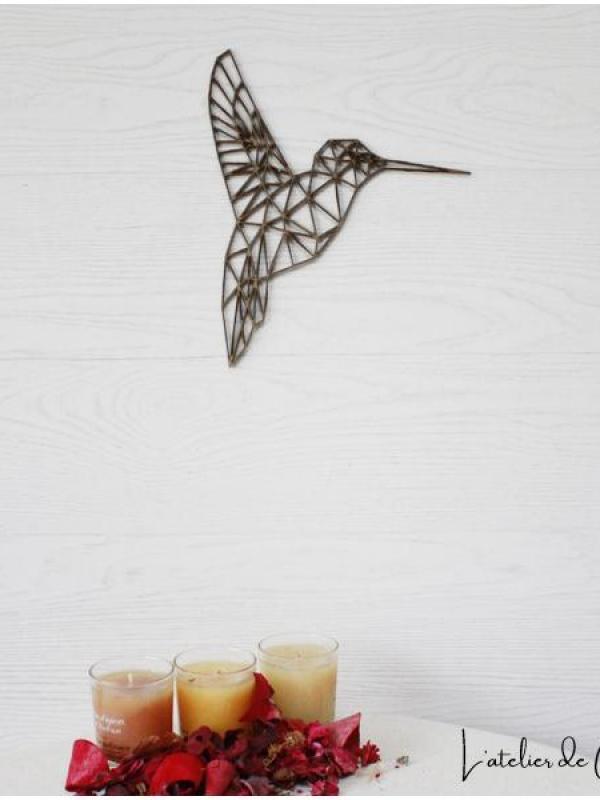 Colibri géométrique bois